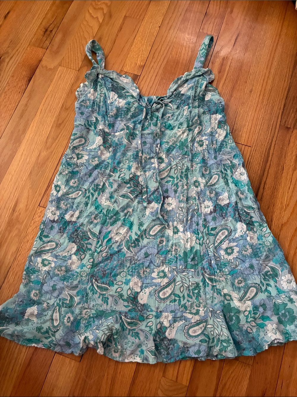 Blue and White Floral Mini Dress